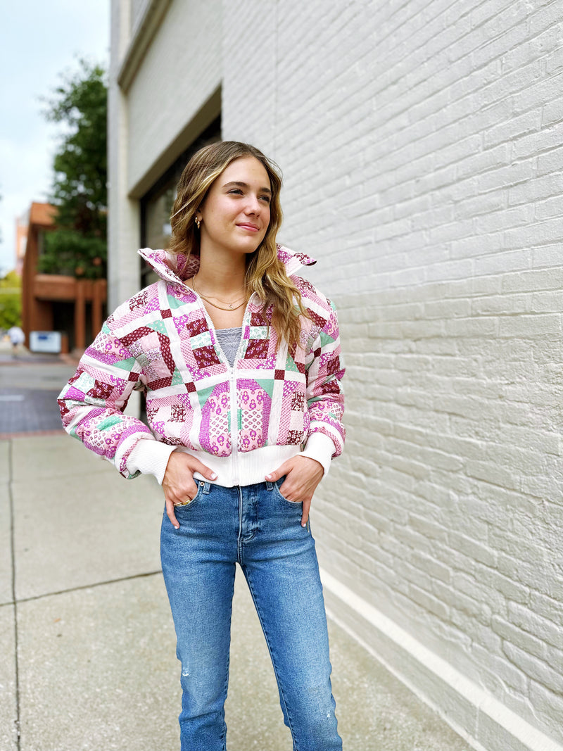 Patchwork Puff Jacket