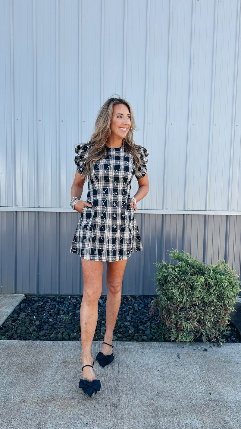 Holiday Plaid Mini Dress