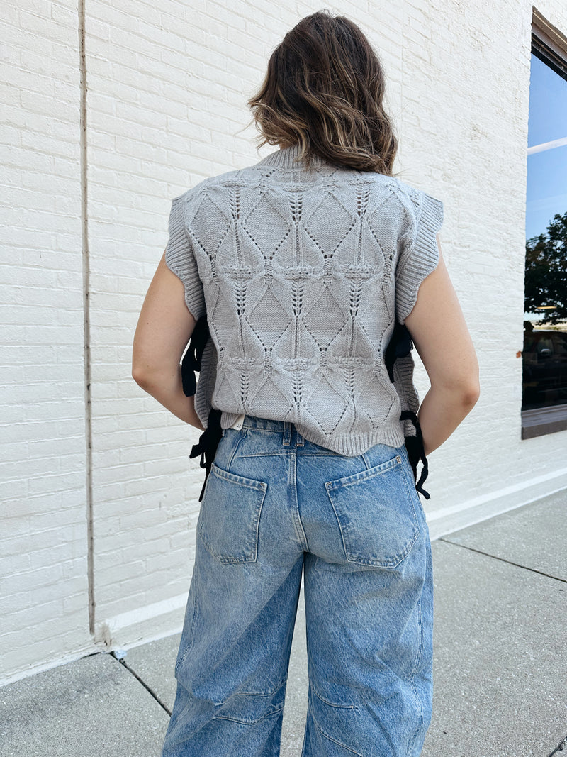 Side Tie Sweater Vest