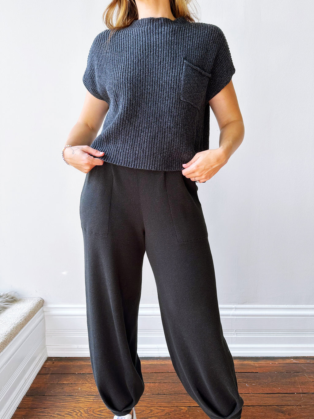 Freya Sweater Set in Black Charcoal