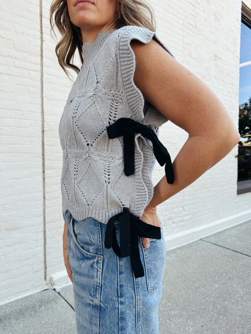 Side Tie Sweater Vest