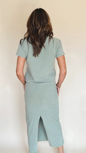 {Z Supply} Gail Midi Skirt in Avocado