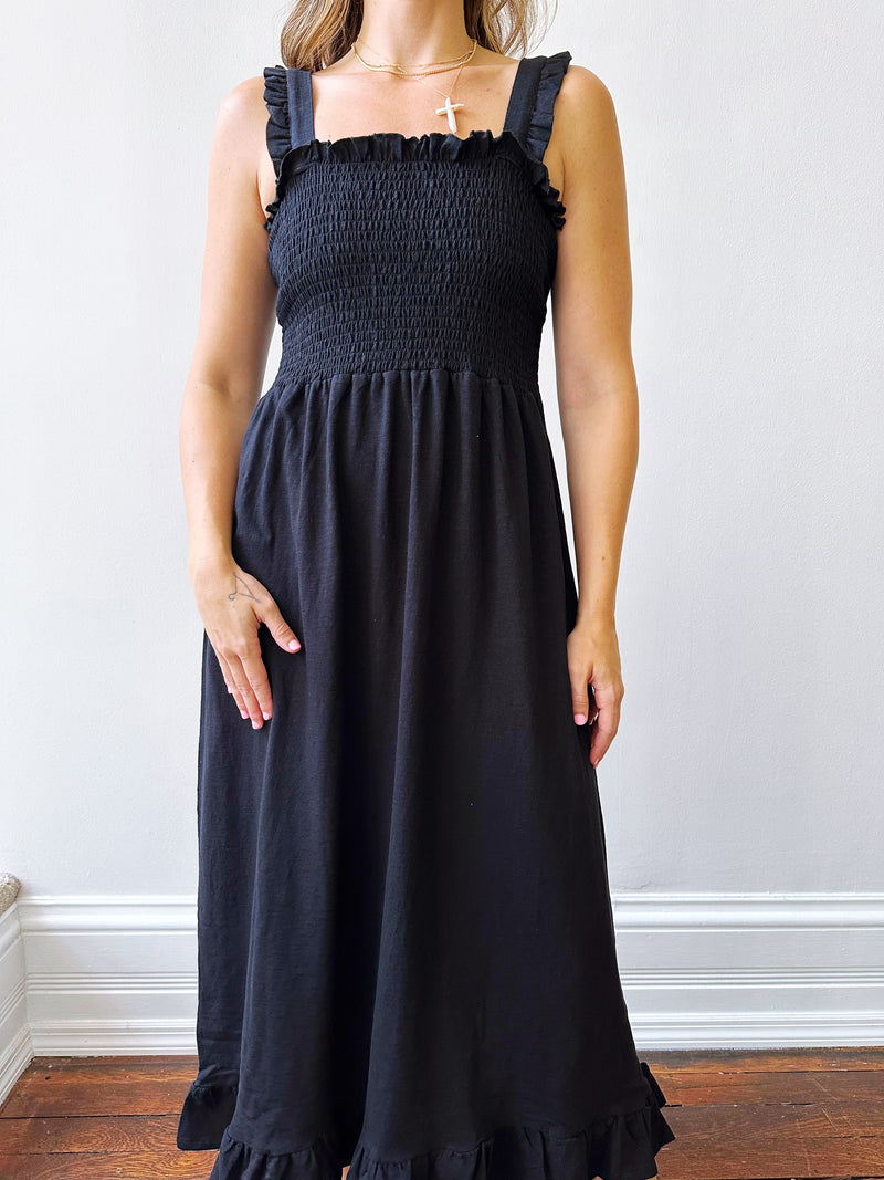 Sora Shirred Maxi Dress