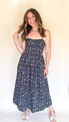 Ocean Eyes Mesh Midi Dress