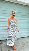 B&W Strapless Dress
