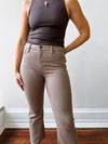 Cropped Kick Flare in Taupe