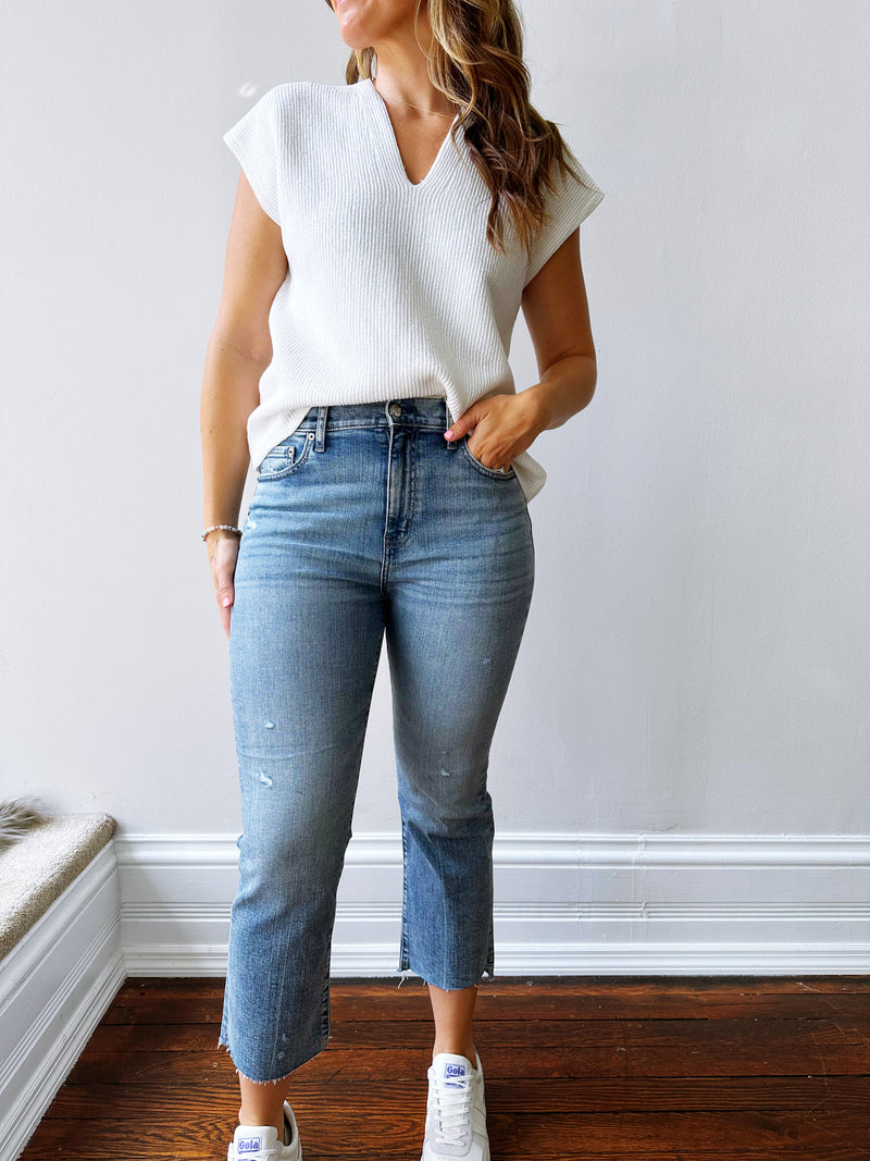 Shy Girl High RIse Crop Flare in Whipped