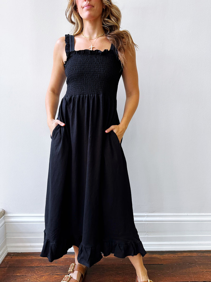 Sora Shirred Maxi Dress