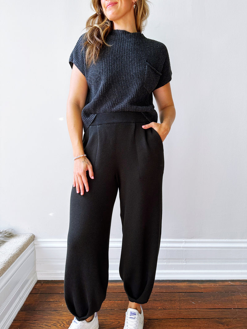 Freya Sweater Set in Black Charcoal