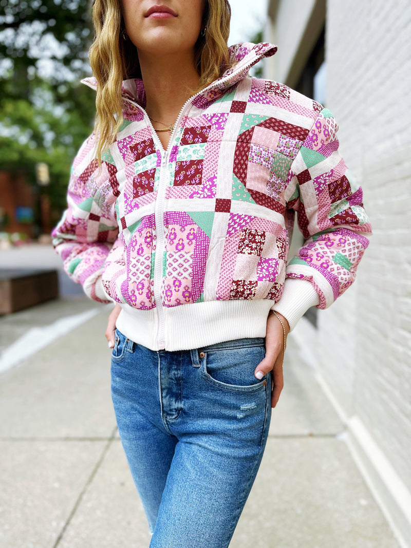 Patchwork Puff Jacket