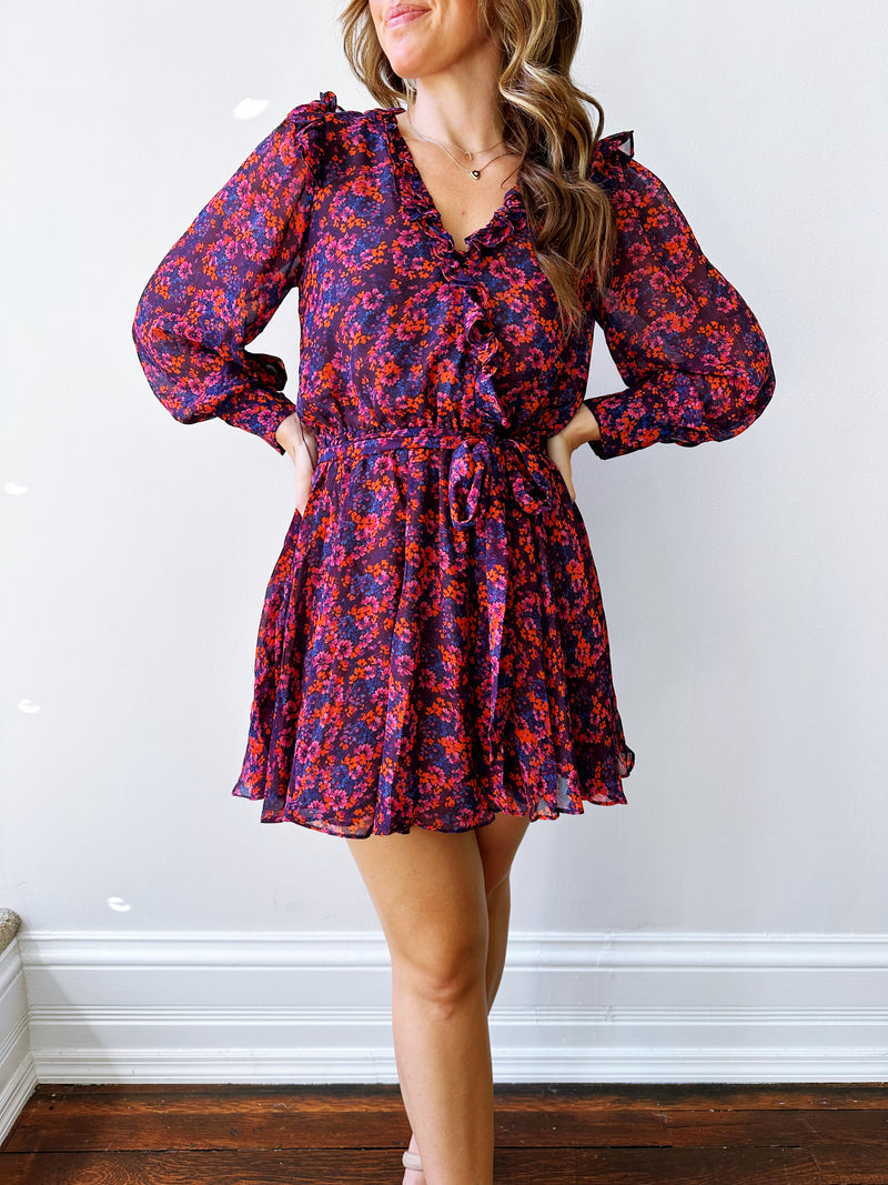 Dark Floral Mini Dress