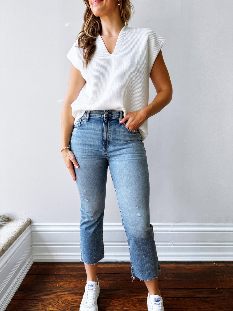 Shy Girl High RIse Crop Flare in Whipped