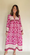 Boho Tunic Dress in Deep Pink