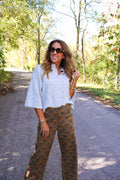 Ivory Charcoal Elbow Sleeve Cardigan