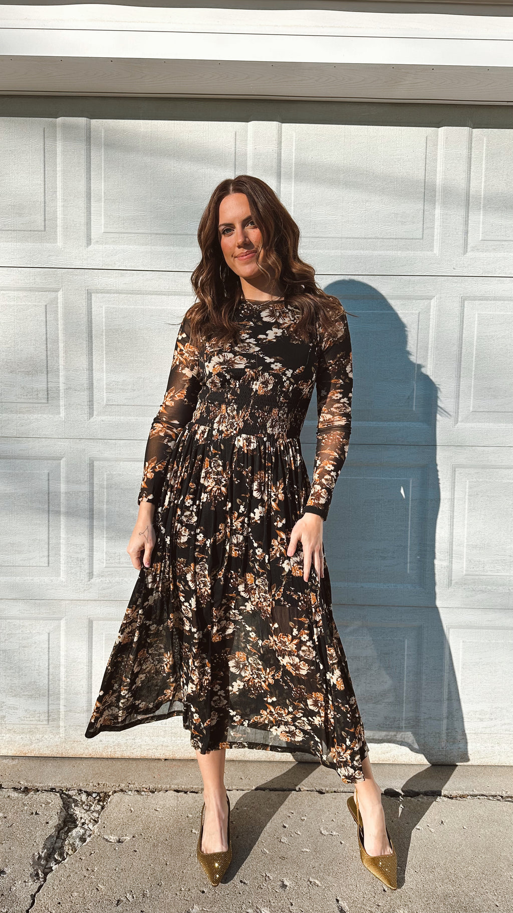 Moody Mesh Midi Dress