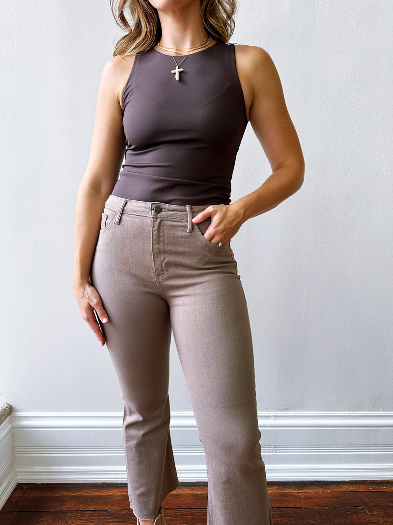 Second Skin Muscle Tank in Dark Brown