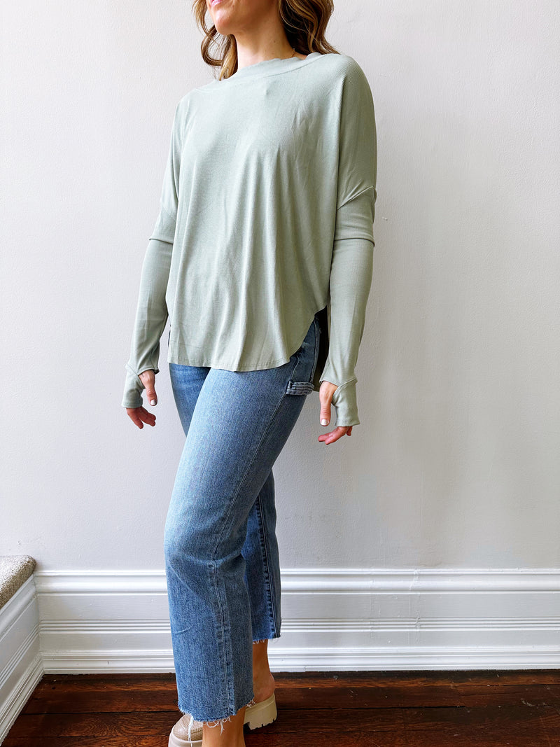 Ribbed Open Back Knit Top