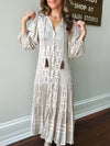 Wonderous Button Front Midi Dress