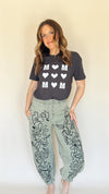 Cheyenne Stencil Pants in Olive
