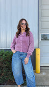 Wild Berry Cable Knit Cardigan
