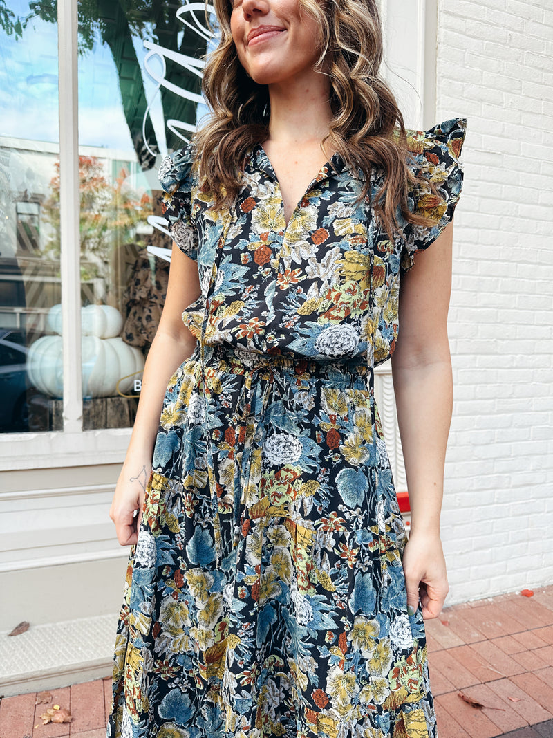 Rachel Tie Waist Midi Dress
