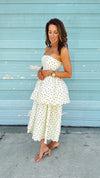 Belle Floral Strapless Dress