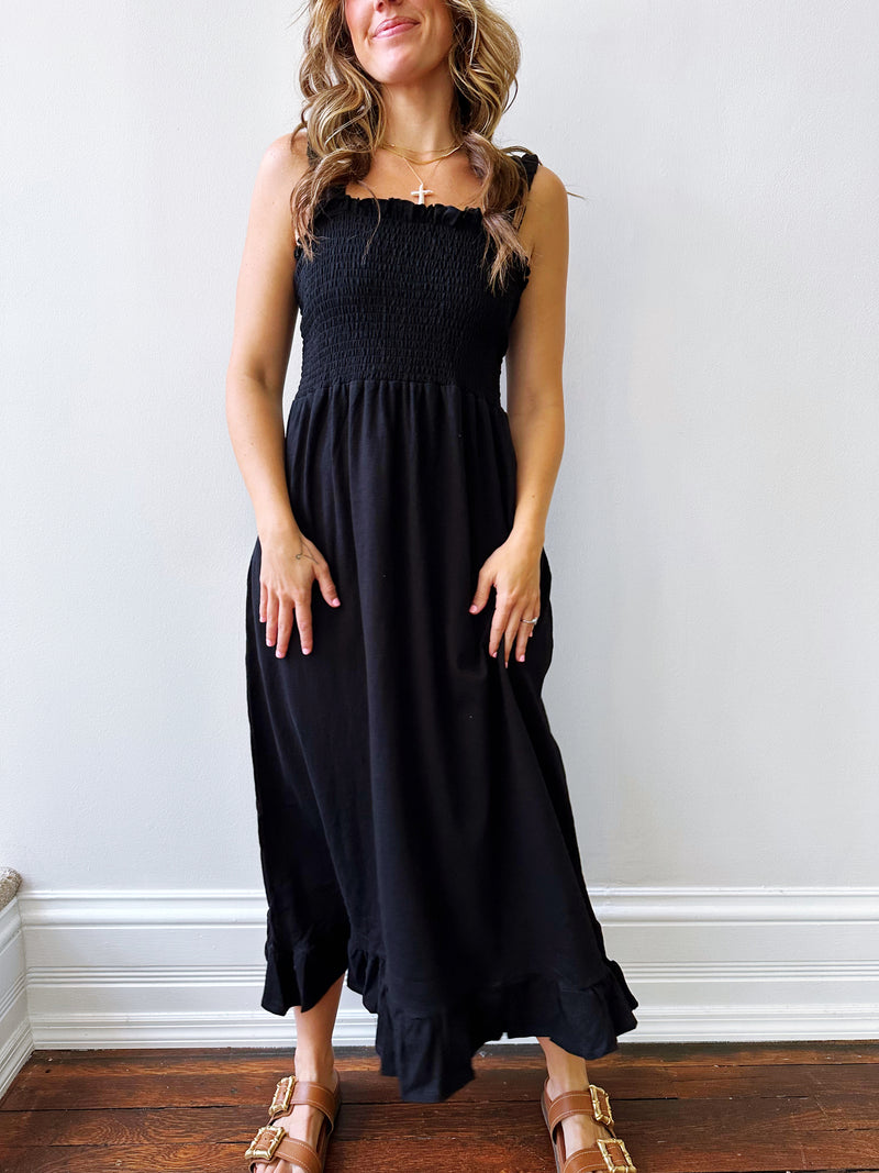 Sora Shirred Maxi Dress