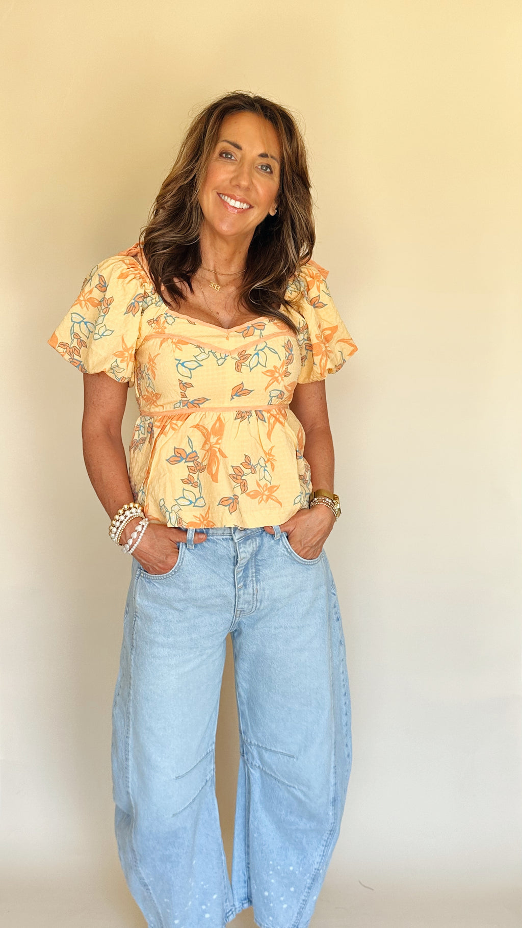 Peaches Peplum Top