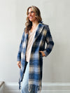 Ynez Fringed Plaid Coat