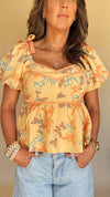 Peaches Peplum Top