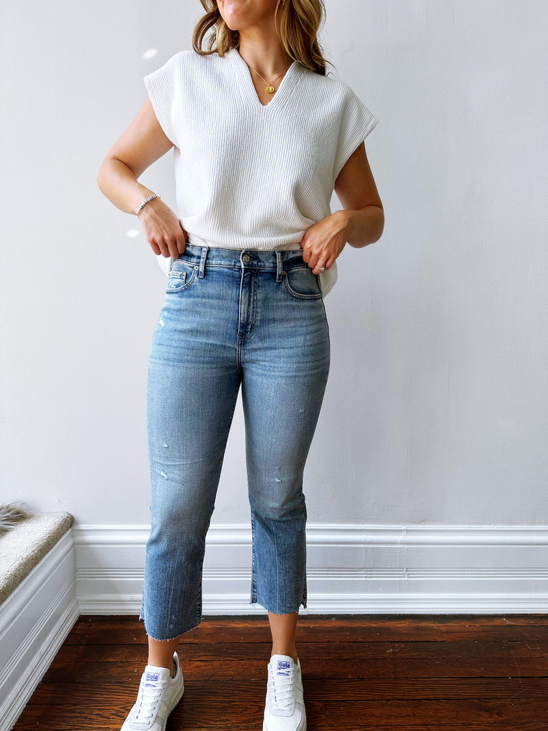 Shy Girl High RIse Crop Flare in Whipped