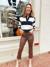Rugby Striped Sweater in Navy