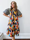 Zana Puff Sleeve Midi Dress