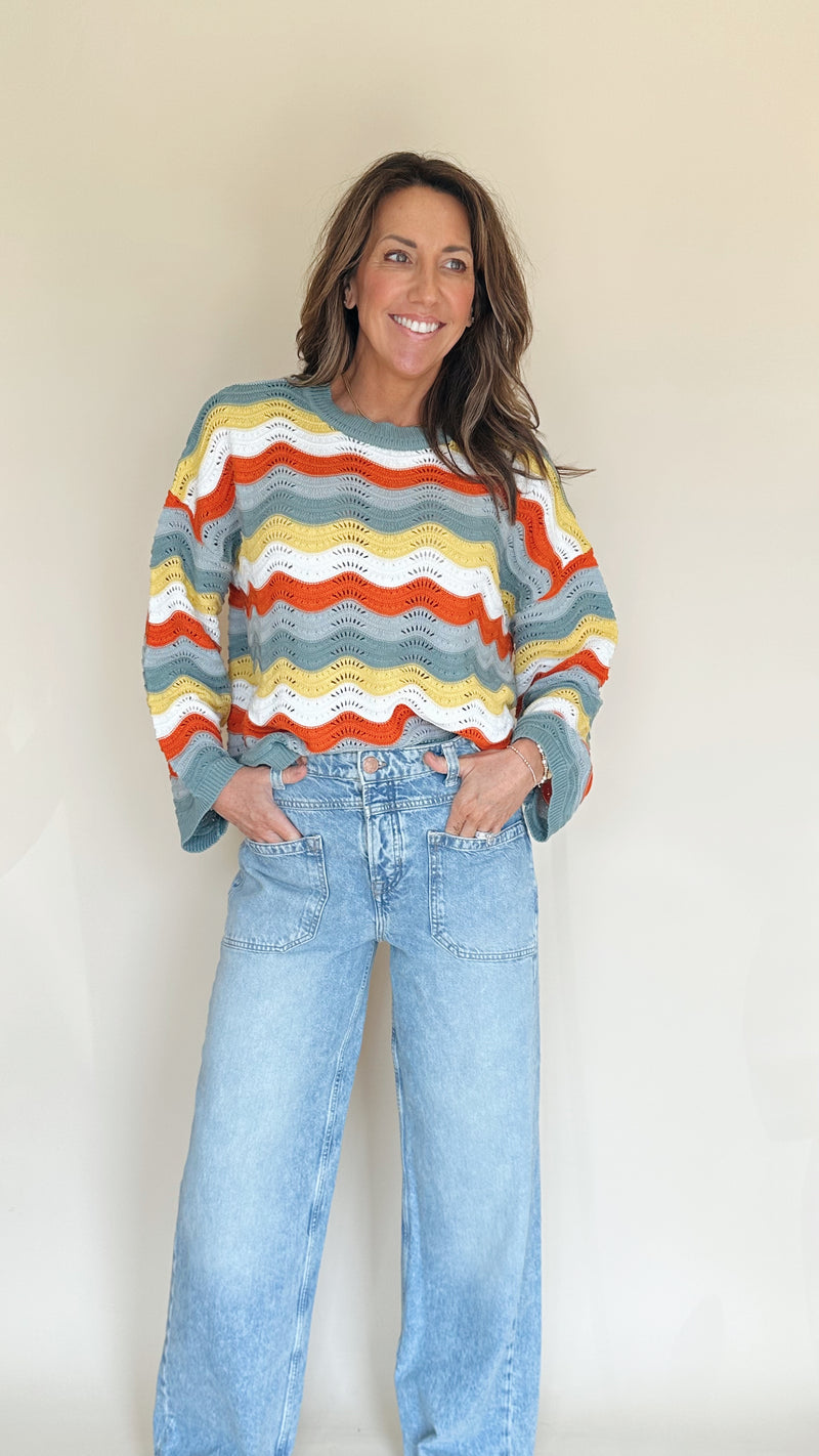 Make Waves Crochet Sweater
