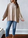 Almond Oversized Thermal Top