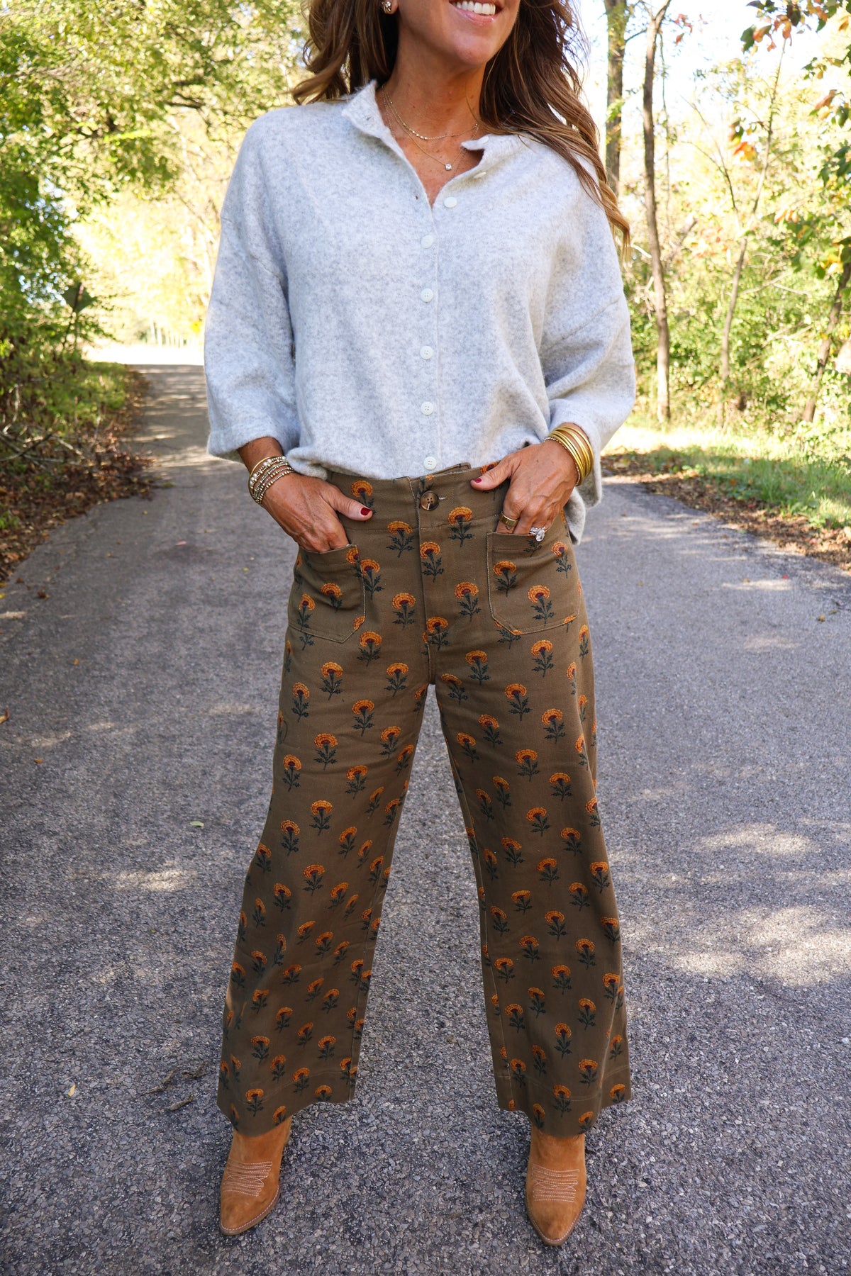 Vintage Olive Cropped Pant