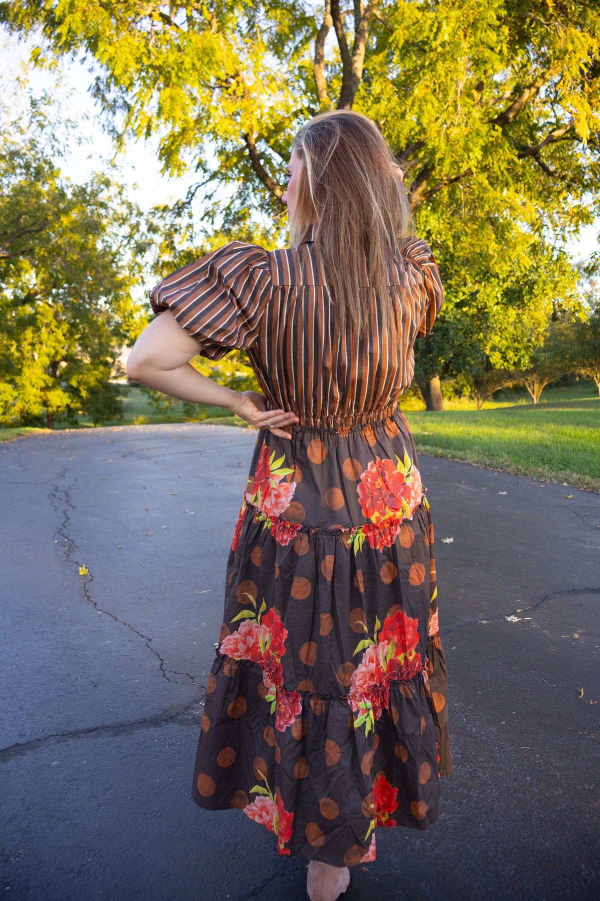 Coco Puff Sleeve Midi Dress