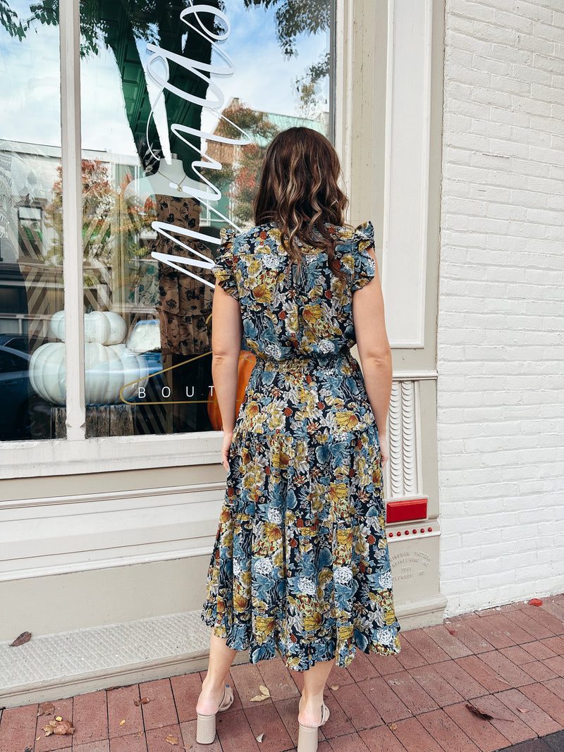 Rachel Tie Waist Midi Dress