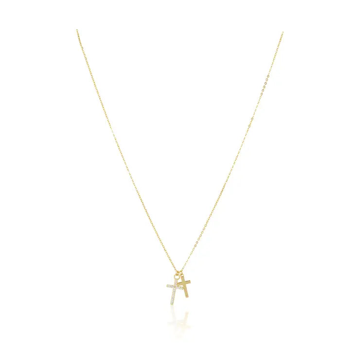 Double Cross Necklace