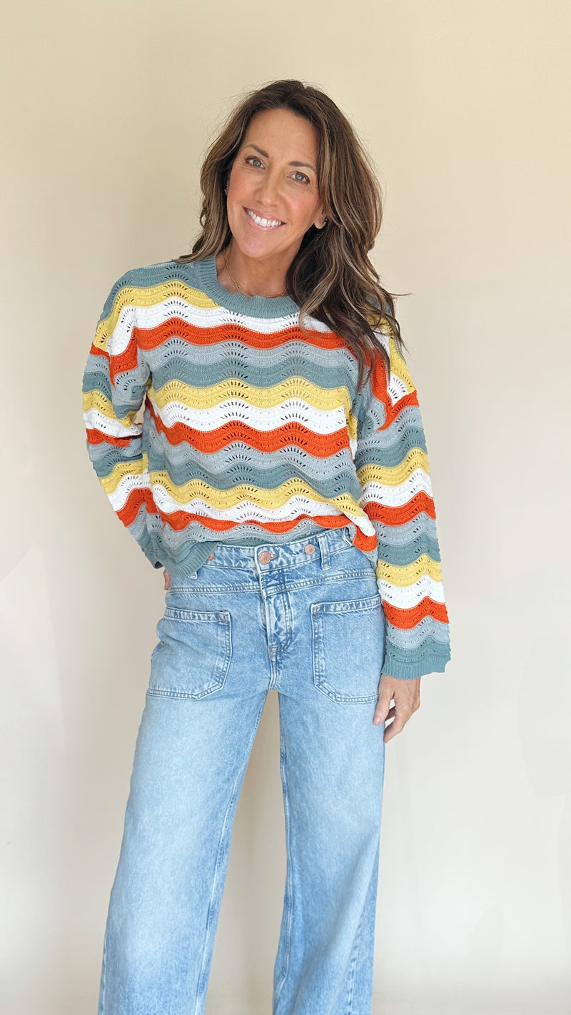 Make Waves Crochet Sweater