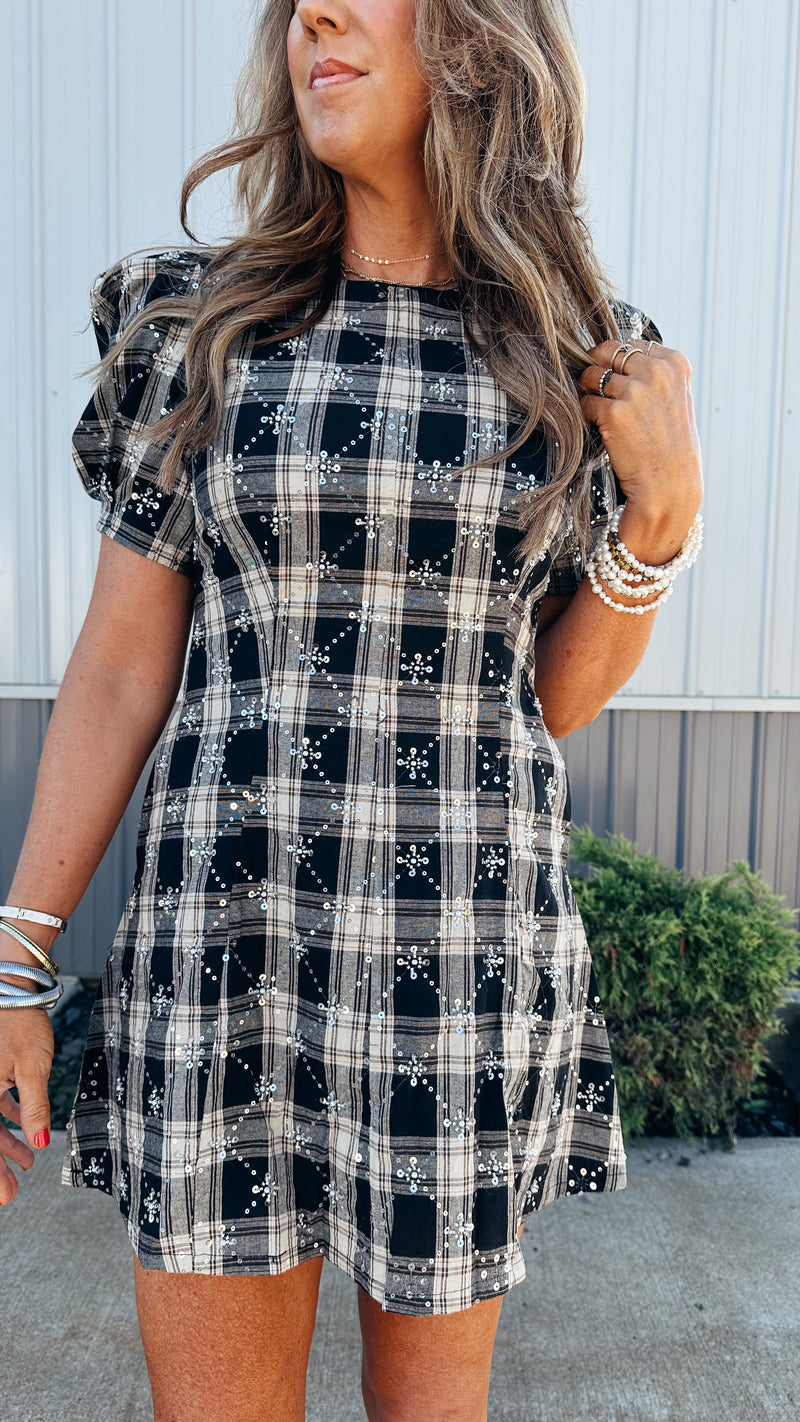 Holiday Plaid Mini Dress