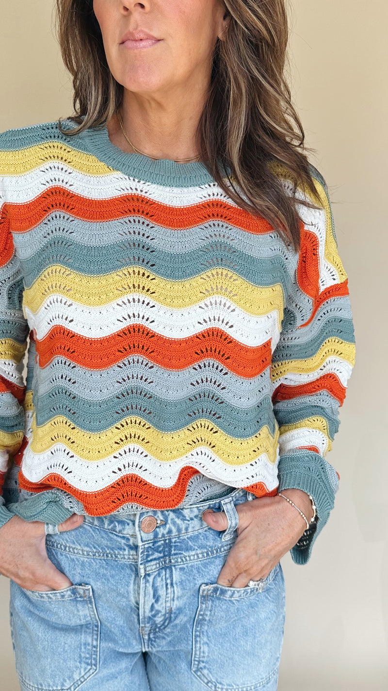 Make Waves Crochet Sweater