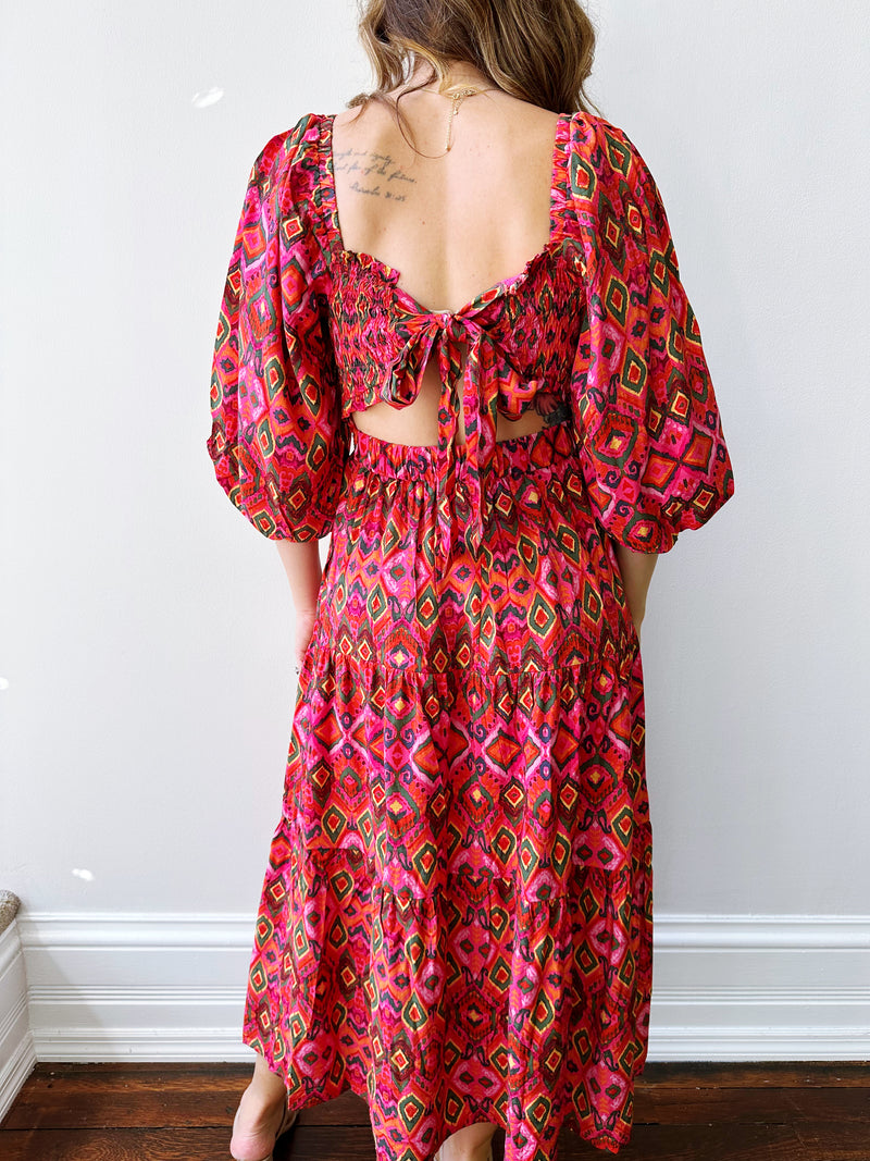 Watermelon Palomas Midi Dress