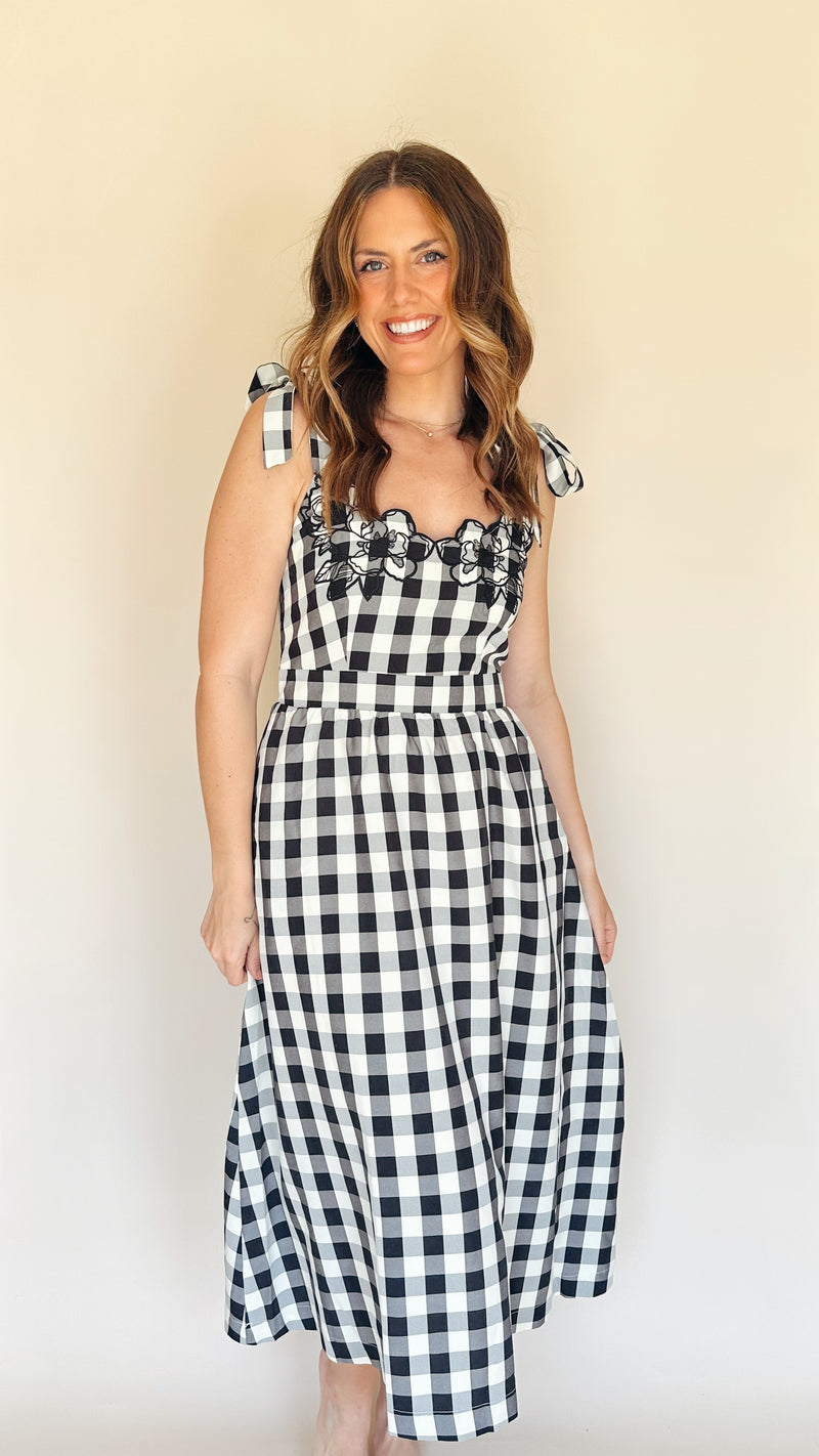 Check Mate Midi Dress