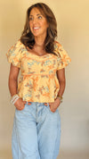Peaches Peplum Top