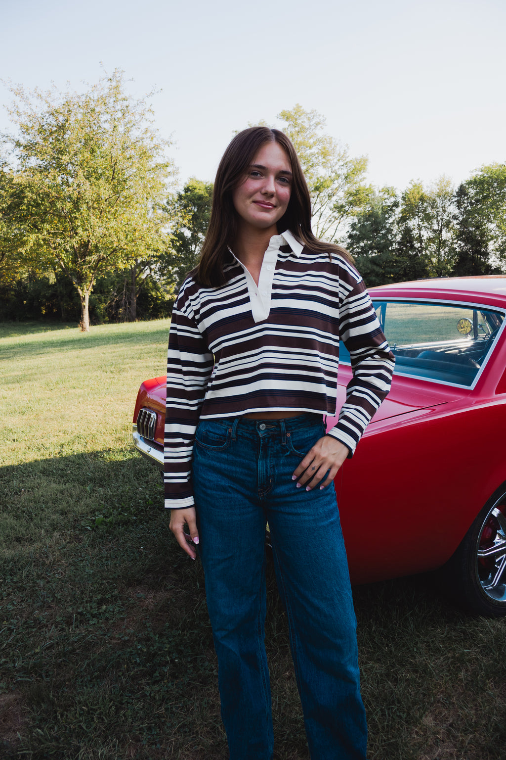 Prepped For Fall Polo Top