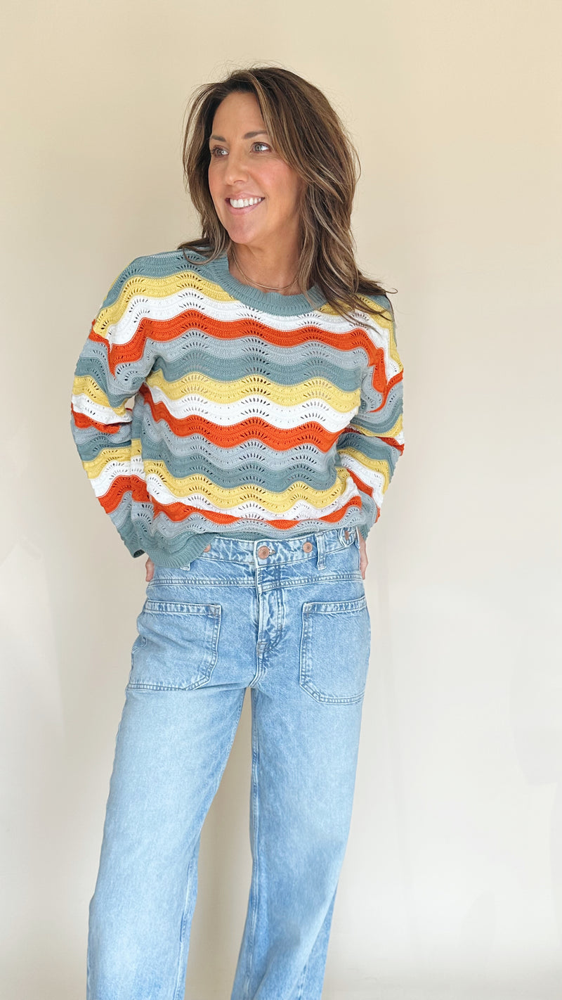 Make Waves Crochet Sweater