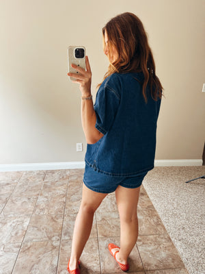 Jessie Short Sleeve Denim Shirt