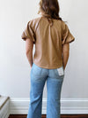 Betsy Leather Puff Sleeve Top