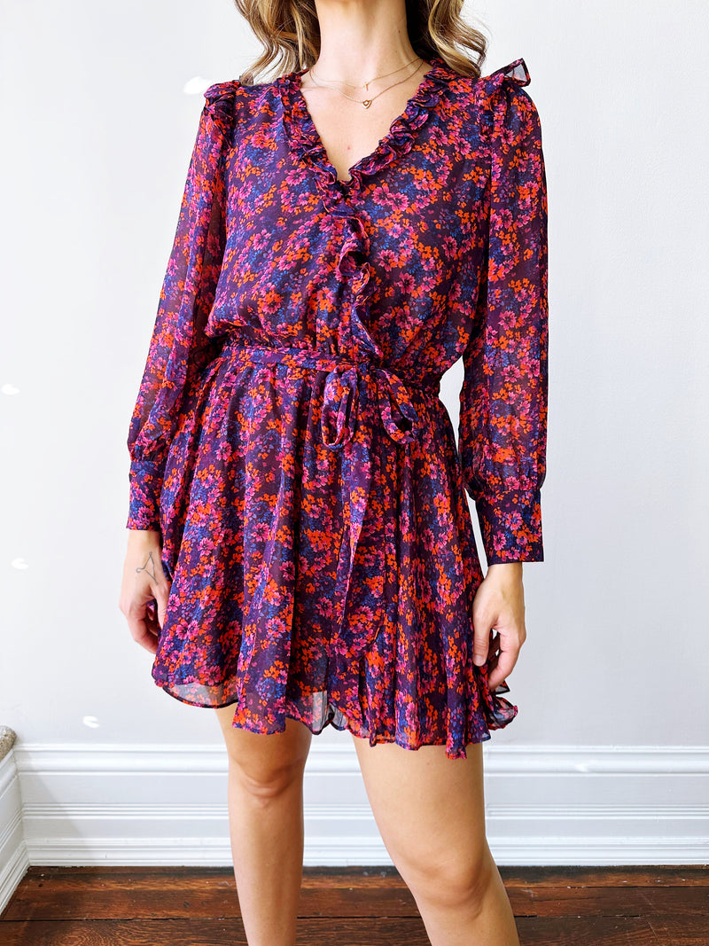 Dark Floral Mini Dress